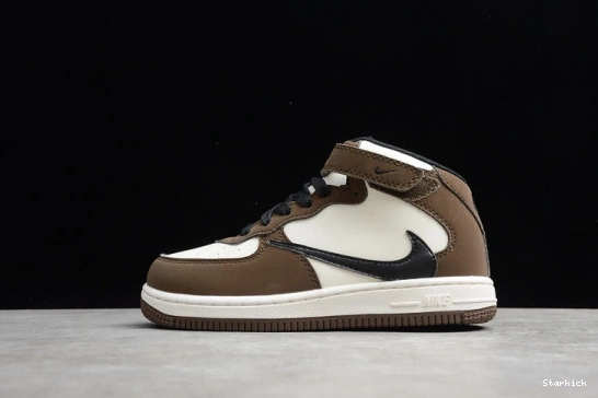 Force 1 Beige Brown x Scott Kids Nike Air Travis 07 Mid 314197-168 0926